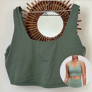 GAP Fit Green Bra Top - GapFit Eclipse Cropped Cami vintage green